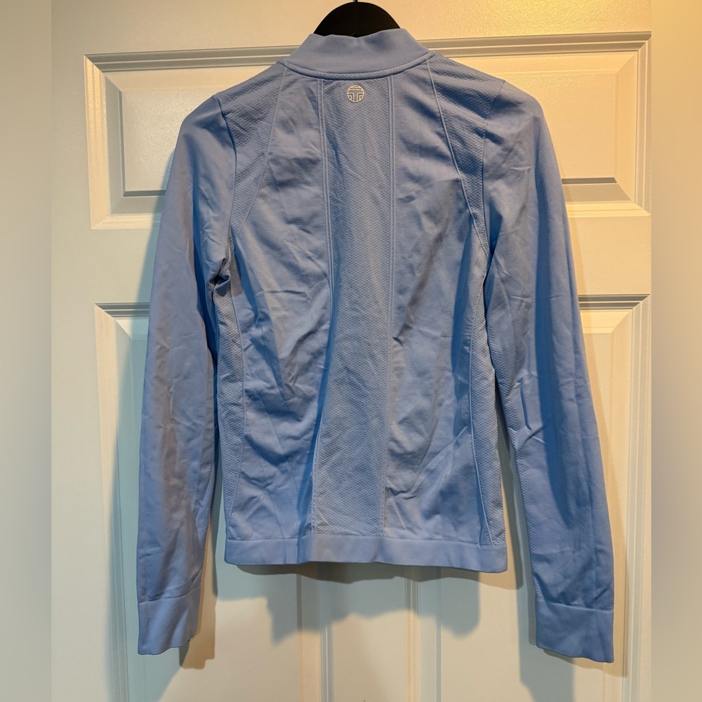 Tory Sport Light Blue Long Sleeve Top Size Large - Picture 2 of 3